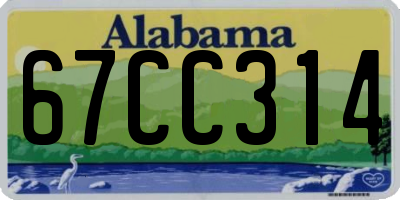 AL license plate 67CC314