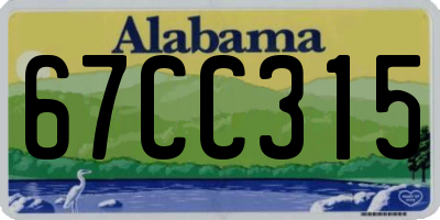 AL license plate 67CC315