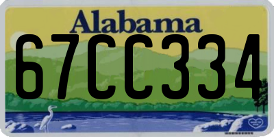 AL license plate 67CC334