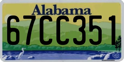 AL license plate 67CC351