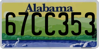 AL license plate 67CC353