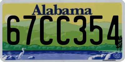 AL license plate 67CC354