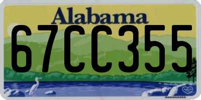 AL license plate 67CC355