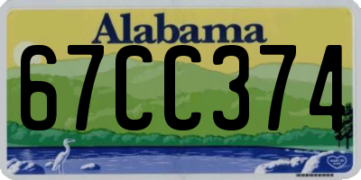 AL license plate 67CC374