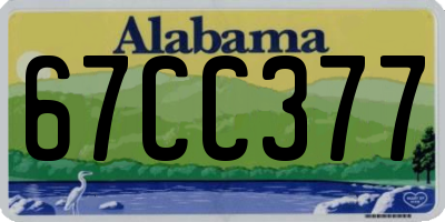AL license plate 67CC377