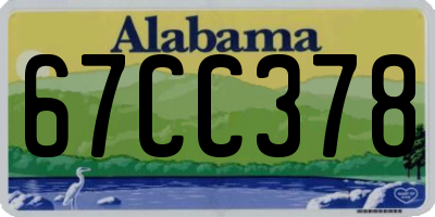 AL license plate 67CC378