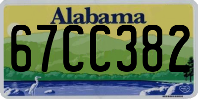 AL license plate 67CC382