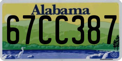 AL license plate 67CC387