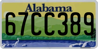 AL license plate 67CC389