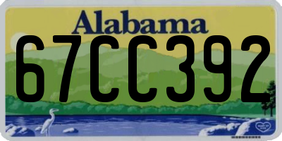 AL license plate 67CC392