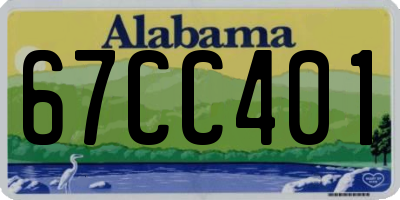 AL license plate 67CC401