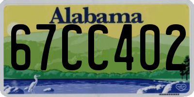 AL license plate 67CC402