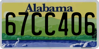 AL license plate 67CC406