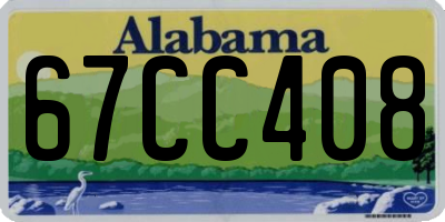 AL license plate 67CC408