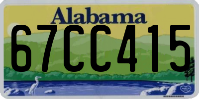AL license plate 67CC415