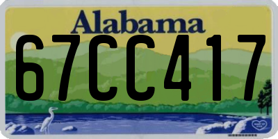 AL license plate 67CC417