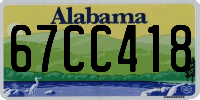 AL license plate 67CC418