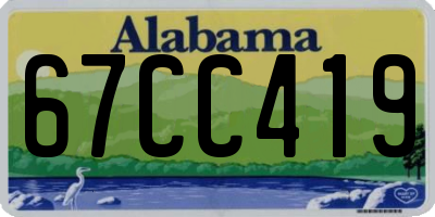 AL license plate 67CC419