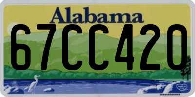 AL license plate 67CC420