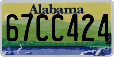AL license plate 67CC424