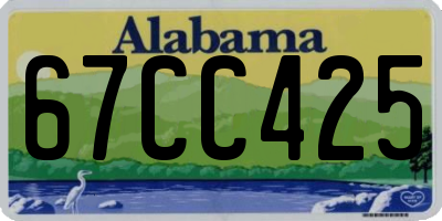 AL license plate 67CC425