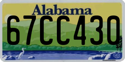 AL license plate 67CC430