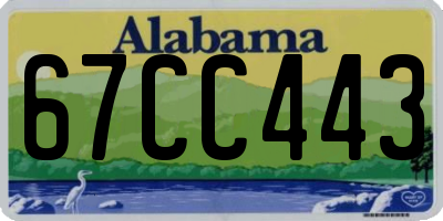 AL license plate 67CC443