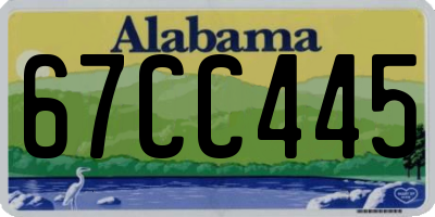 AL license plate 67CC445