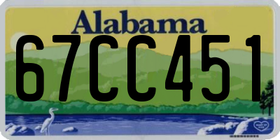 AL license plate 67CC451