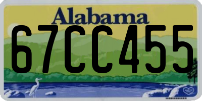 AL license plate 67CC455