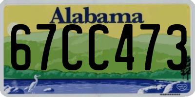 AL license plate 67CC473