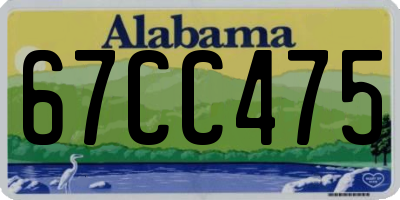 AL license plate 67CC475