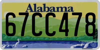 AL license plate 67CC478