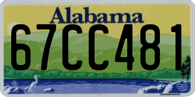 AL license plate 67CC481