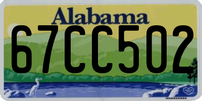 AL license plate 67CC502