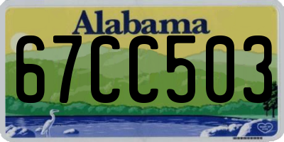 AL license plate 67CC503