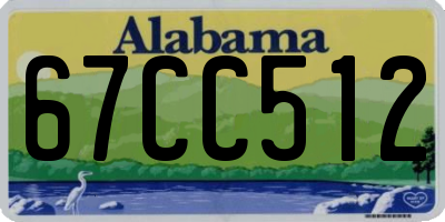 AL license plate 67CC512