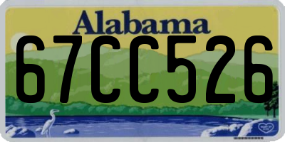 AL license plate 67CC526