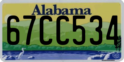 AL license plate 67CC534