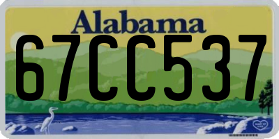 AL license plate 67CC537