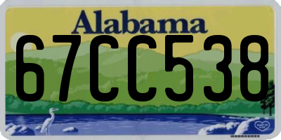 AL license plate 67CC538