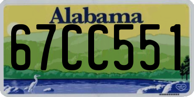AL license plate 67CC551