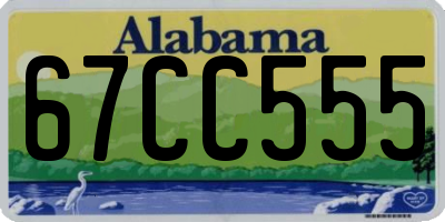 AL license plate 67CC555