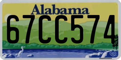 AL license plate 67CC574