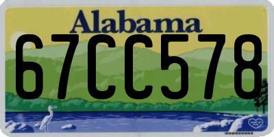 AL license plate 67CC578