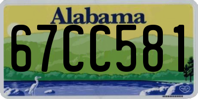 AL license plate 67CC581