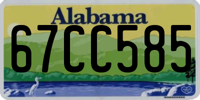 AL license plate 67CC585