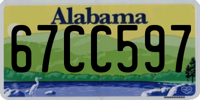 AL license plate 67CC597