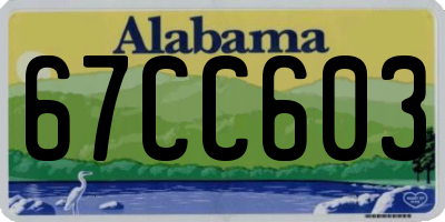 AL license plate 67CC603