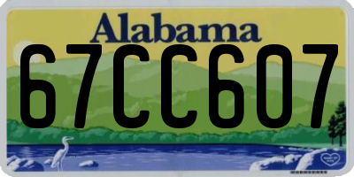 AL license plate 67CC607